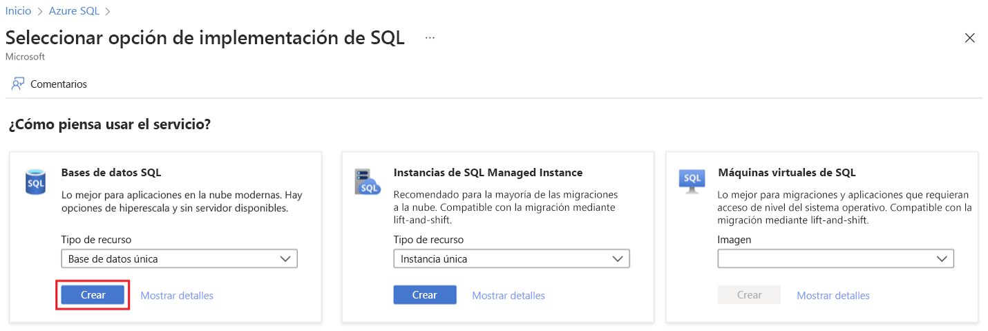 Captura de pantalla que muestra cómo habilitar la característica de libro de contabilidad para una base de datos de Azure SQL.