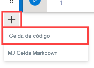Agregar código La opción de menú Agregar código está resaltada.