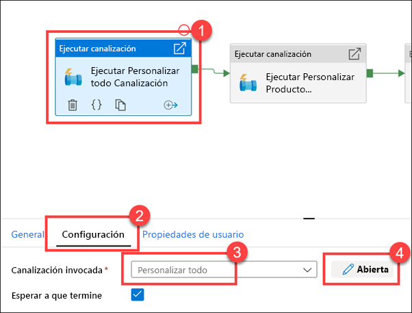 Modifying the settings of an Azure Synapse pipeline