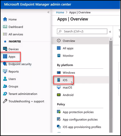 Agregar Edge para dispositivos iOS en Microsoft Endpoint Manager
