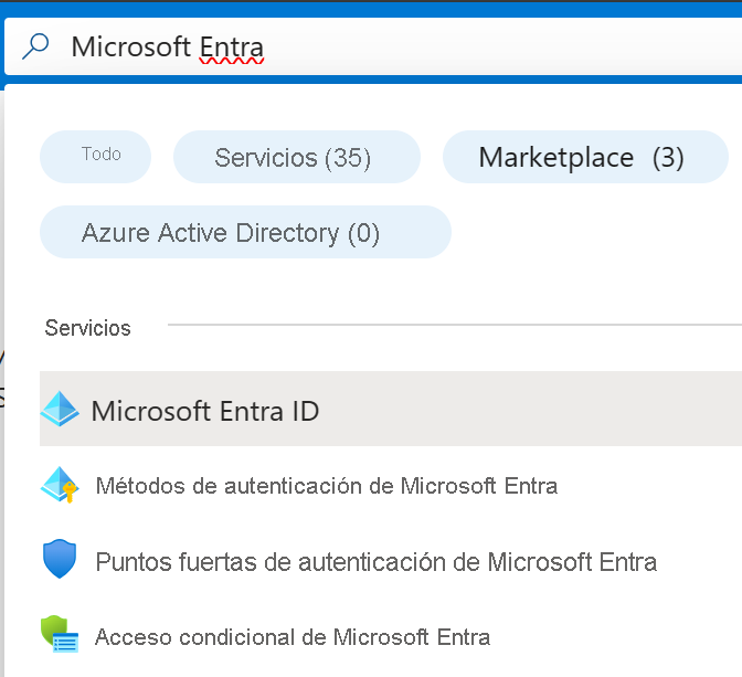 Screenshot of the Select Microsoft Entra ID screen, so you can modify the settings.