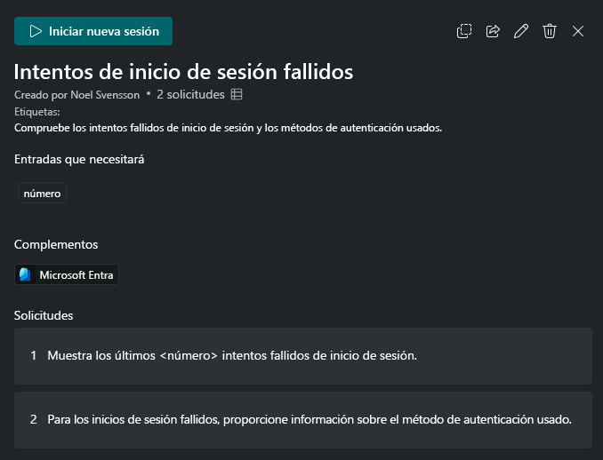 Captura de pantalla del libro de solicitudes, incluido el parámetro de entrada.