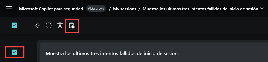 Captura de pantalla del icono de creación del libro de solicitudes.