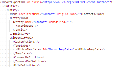 Captura de pantalla para eliminar el nodo CommandDefinition.