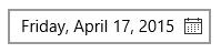 Selector de fecha del calendario con formato