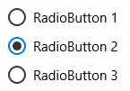 Controles de botón de radio