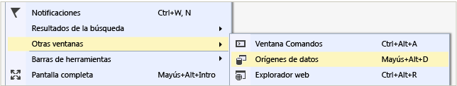ver otros orígenes de datos de Windows