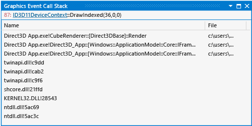 Descongelar, descongelar, descongelar heladas Ladrillo vacío Pila de llamadas de eventos gráficos - Visual Studio (Windows) | Microsoft Learn Descongelar, descongelar, descongelar heladas Ladrillo vacío Pila de llamadas de eventos gráficos - Visual Studio (Windows) | Microsoft Learn