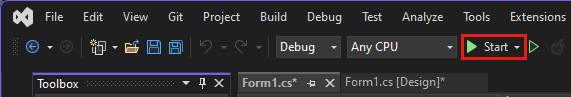 Creación de una aplicación de Windows Forms con C# - Visual Studio