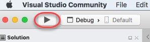 start button in Visual Studio for Mac