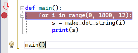 Setting a breakpoint