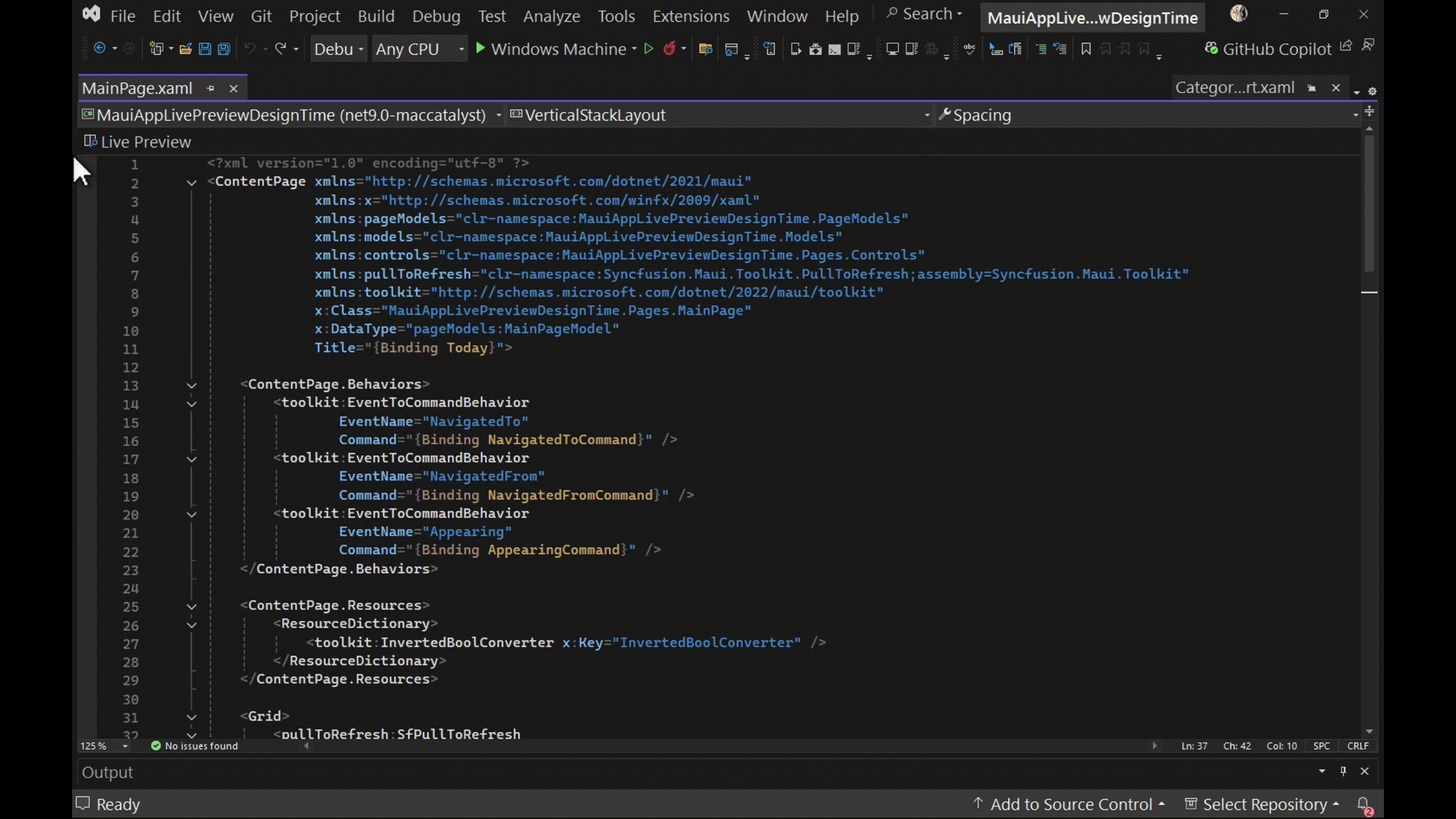 Demostración de vista previa en vivo