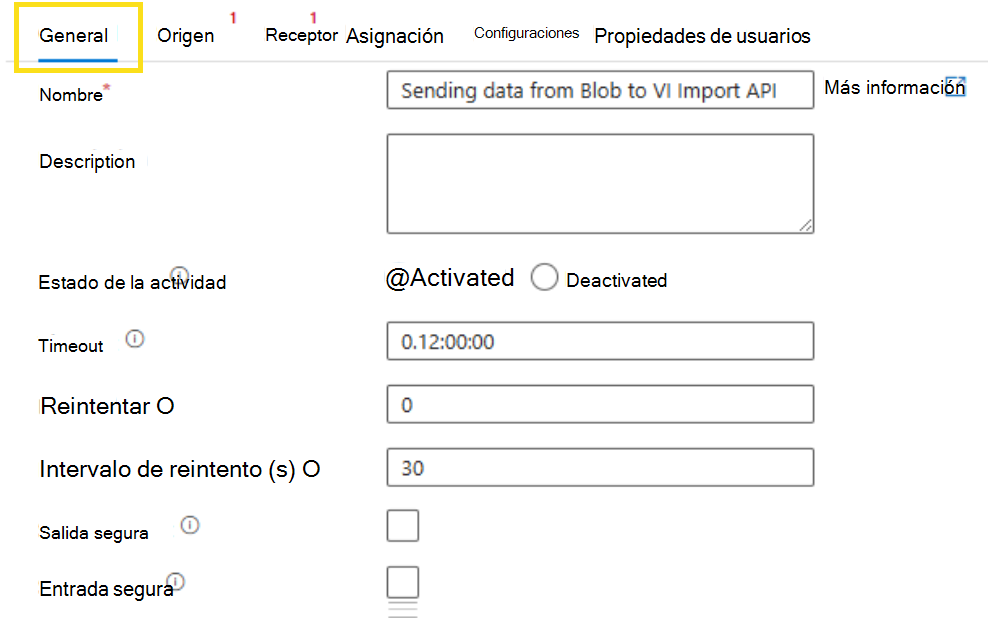 Captura de pantalla que muestra cómo copiar la configuración de la actividad de datos.