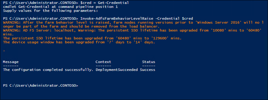 Captura de pantalla que muestra cómo empezar a elevar el nivel de FBL y finalizar el proceso de actualización.
