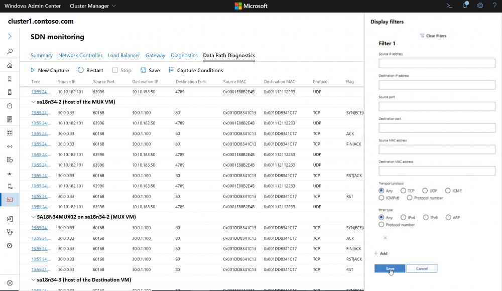 filtering logs with display filters