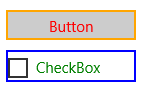 botones con estilos que usan estilos heredados.