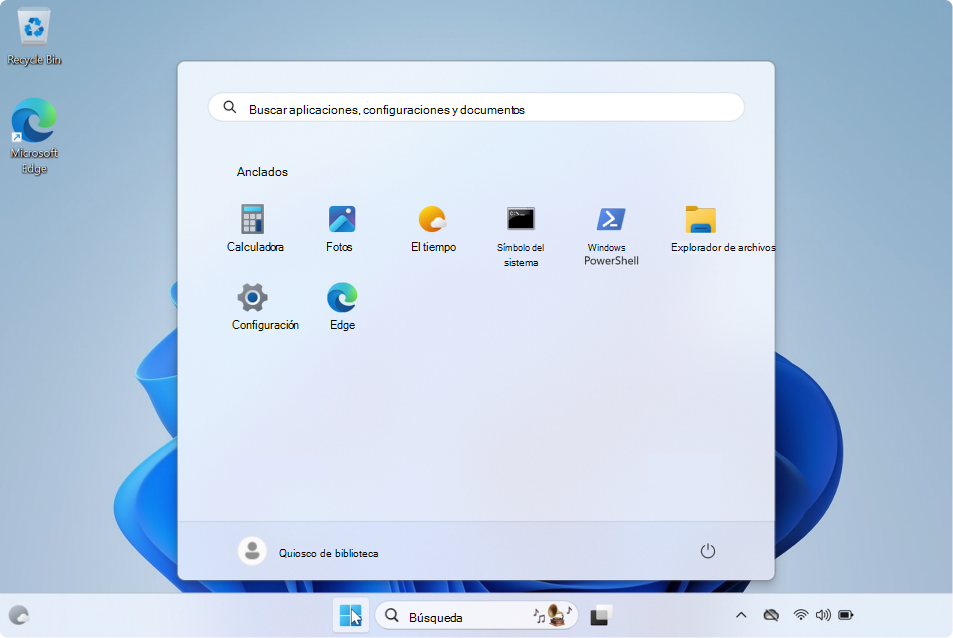 Captura de pantalla del escritorio de Windows 11 usado para el inicio rápido.