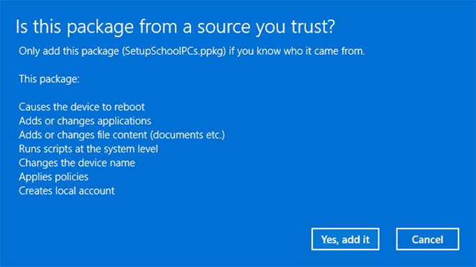 Aplicar un paquete de aprovisionamiento (Windows 10/11) - Configure Windows  | Microsoft Learn
