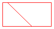 ilustración que muestra un rectángulo con una línea diagonal de arriba a abajo