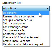 captura de pantalla de la lista desplegable desorganizada 