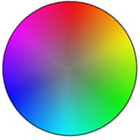 ilustración de un círculo que muestra las relaciones de color 