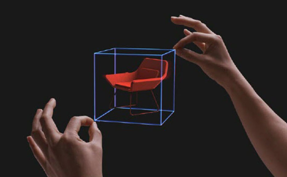 Manipulación de manos de un holograma