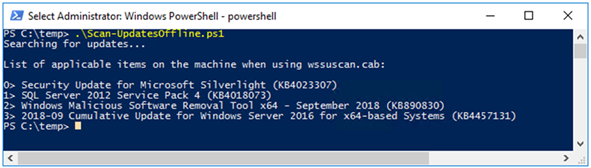 Captura de pantalla que muestra el script de PowerShell.