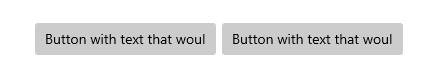 Captura de pantalla de dos botones, en paralelo, con etiquetas que dicen: Botón con thxt que woul