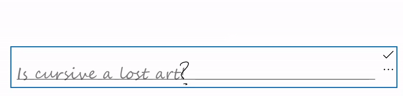 Cuadro de texto con corrección de tinta digital