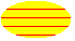 Ilustración de una elipse rellenada con líneas horizontales ampliamente espaciadas sobre un color de fondo