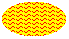 Ilustración de una elipse llena de líneas de caracteres de tilde sobre un color de fondo 