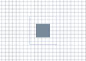 Ilustración de dos rectángulos en un fondo de cuadrícula