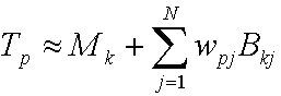 ecuación del vector de transferencia aproximado