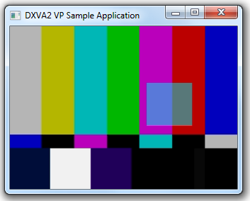 captura de pantalla del ejemplo dxva2-videoproc