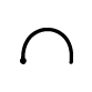 gesto en la forma de un semicircular dibujado de izquierda a derecha