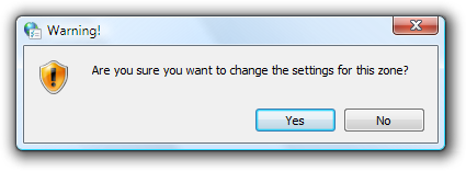 screen shot of 'do you want to change settings?' 