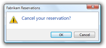 screen shot of 'cancel your reservation?' 
