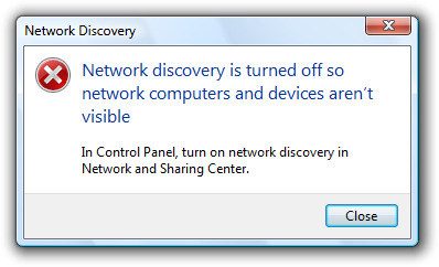 Captura de pantalla de detección de red desactivada 