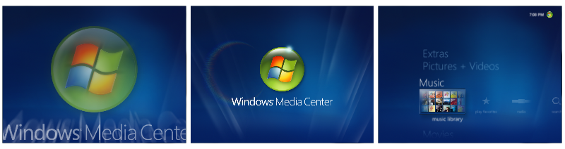 screen shot of windows logo changing to new screen 