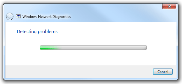 screen shot of diagnostics dialog box 