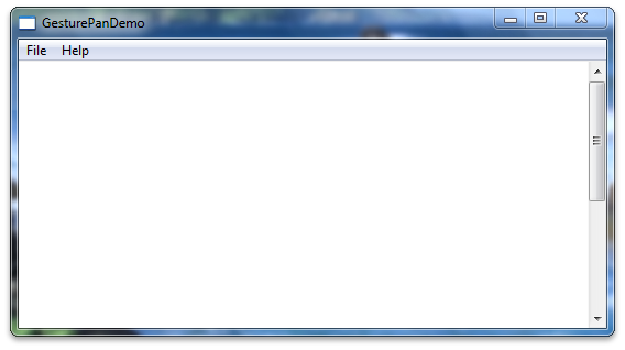 captura de pantalla que muestra una ventana con una barra de desplazamiento vertical, pero sin texto