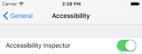 Enable Accessibility Inspector