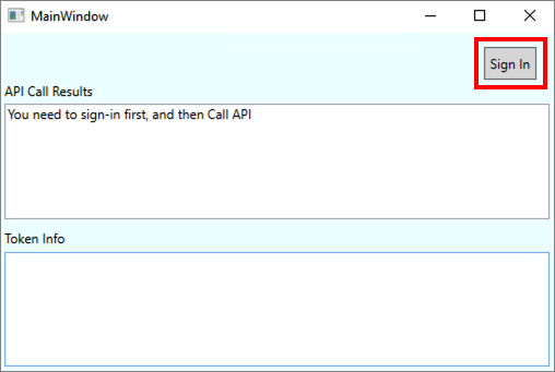 Captura de pantalla en la que se resalta cómo iniciar el flujo de inicio de sesión.