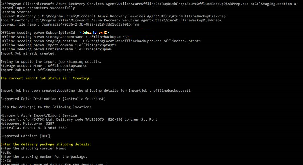 Captura de pantalla en la que se muestra cómo escribir la información de envío.