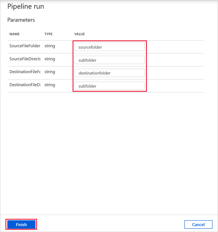 Ejecutar la canalización