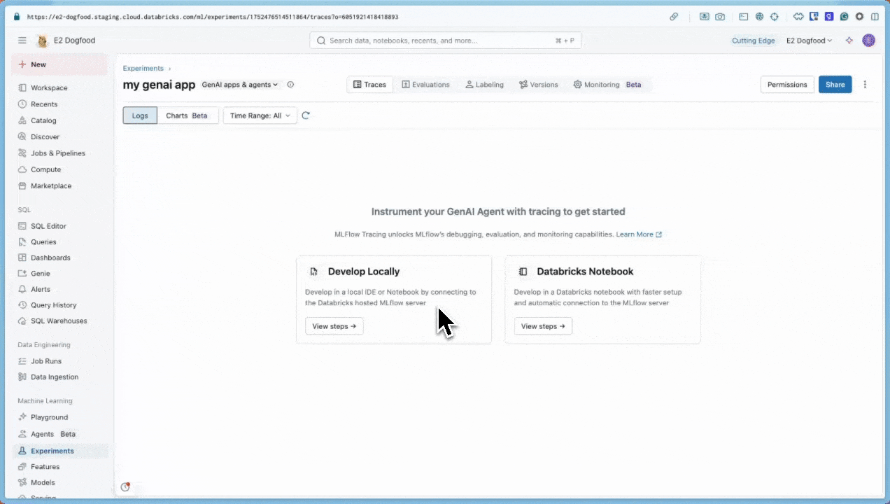 Tutorial de seguimiento de la interfaz de usuario para inicio rápido