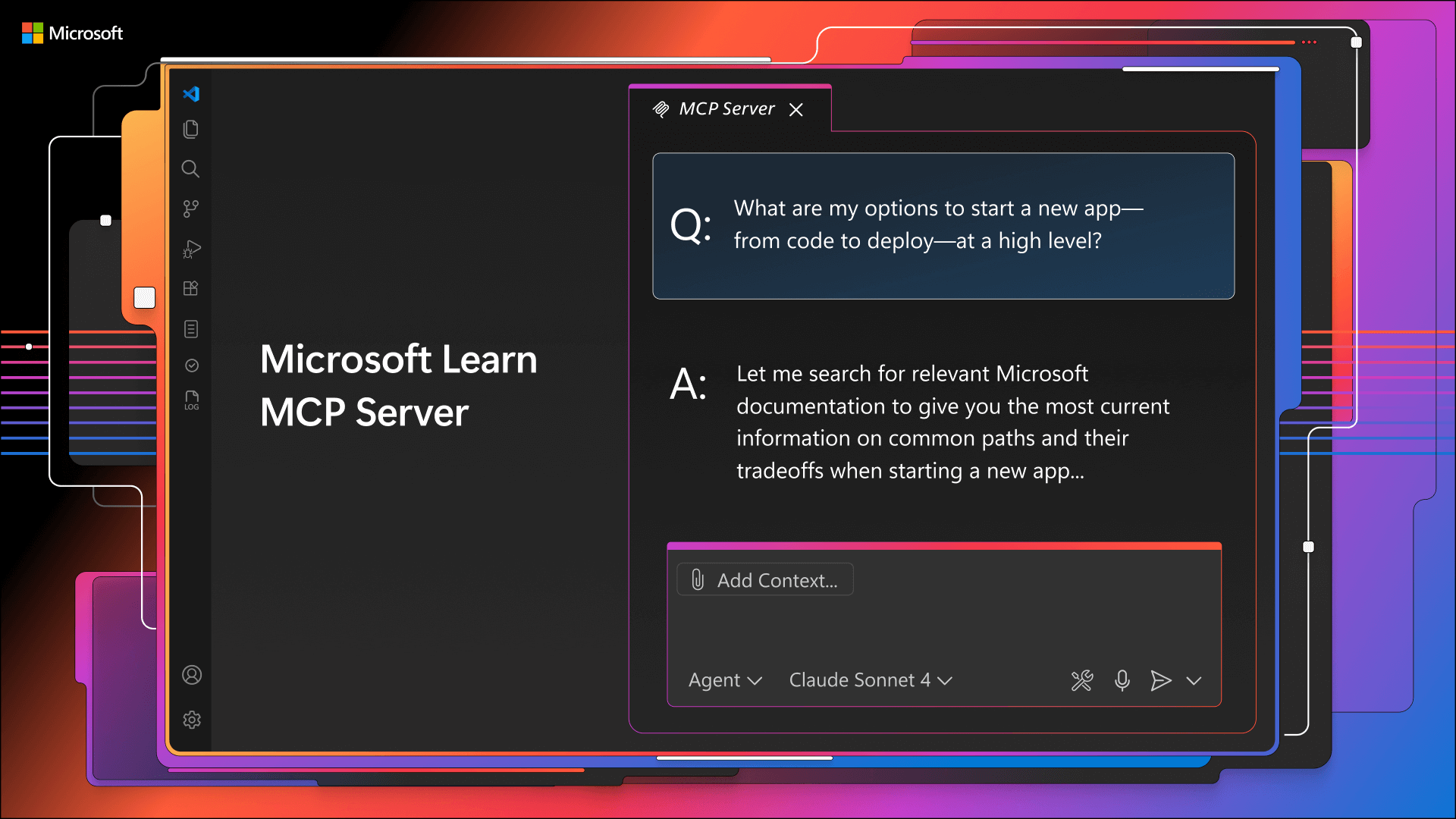 Interacción de chat de Copilot de GitHub con el servidor MCP de Microsoft Learn