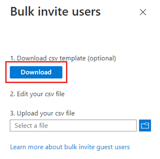 Captura de pantalla del botón descargar el archivo CSV.