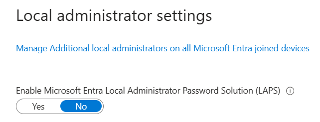 Administradores locales adicionales en dispositivos unidos a Microsoft&nbsp;Entra