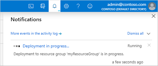 Notificación en el Centro de administración de Microsoft Entra de la implementación en curso